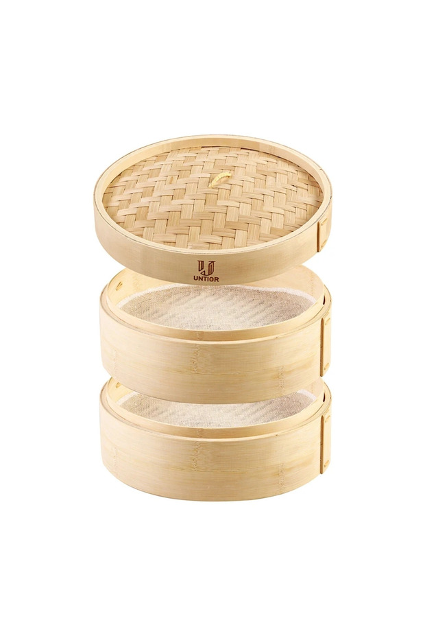 8in 10 Inch Bamboo Steamer With Cover Chinese Steamer Dumplings Bamboo Steamer Steamed Bun Steamer f