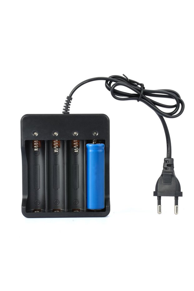 EU Portable DC 4.2V 1200mA Smart Charger 4 Slots For 18650 Rechargeable Lithium Battery Torch Flashl
