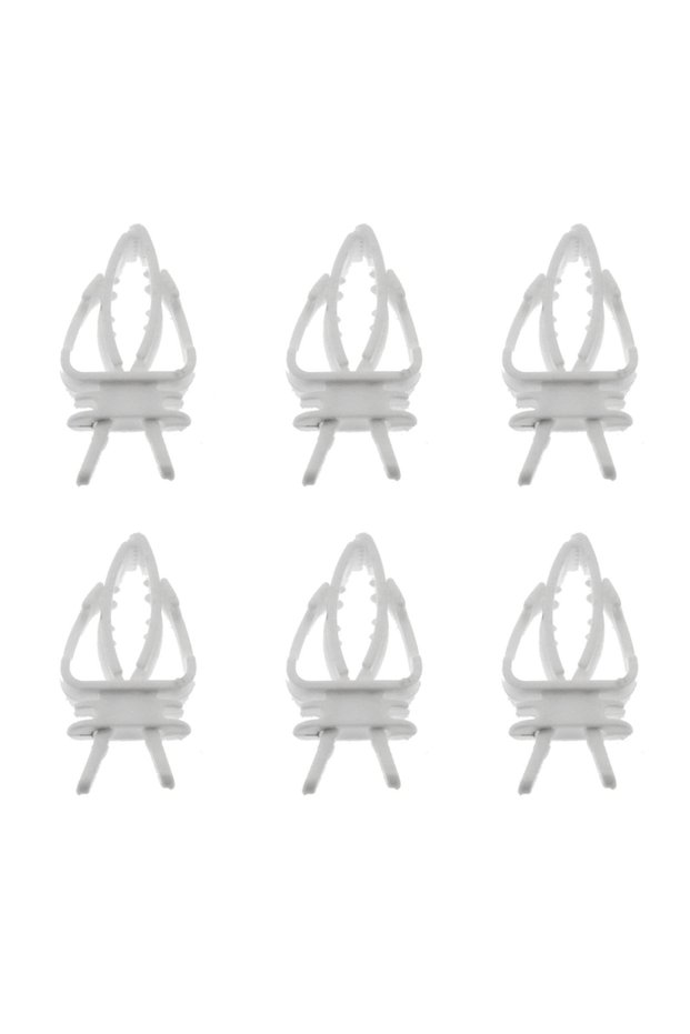 white 6pcs Bird Cage Accessories Birds Vegetable Clip Food Rack Parrot Clip Bird Thumb Box Bird Frui