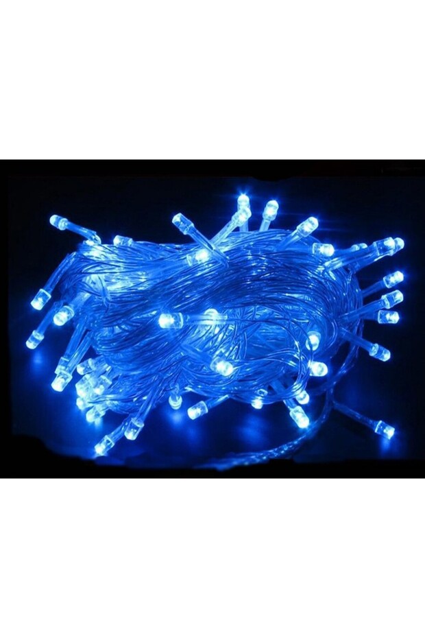 كابل إضاءة أبيض بطول 10 أمتار و100 مصباح LED قابل للإضافة