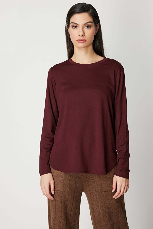 Sıfır Yaka Basic Bluz - 1