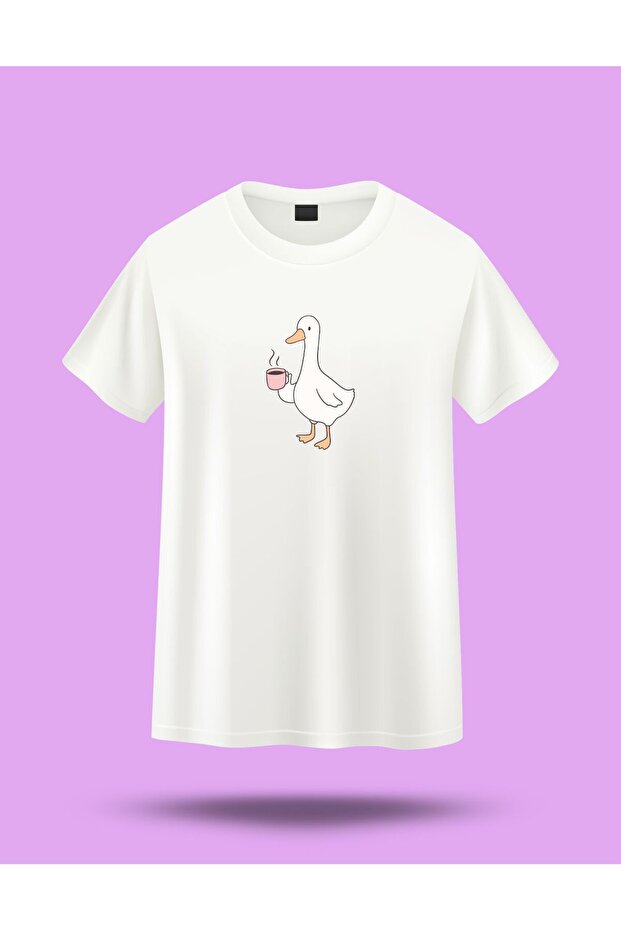 تي شيرت مثال مطبوع على شرب القهوة - 1