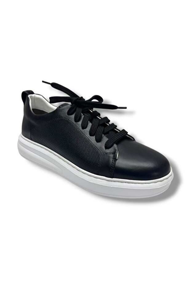 413-26 Genuine Leather Anatomical Sole Men's Shoes Black White