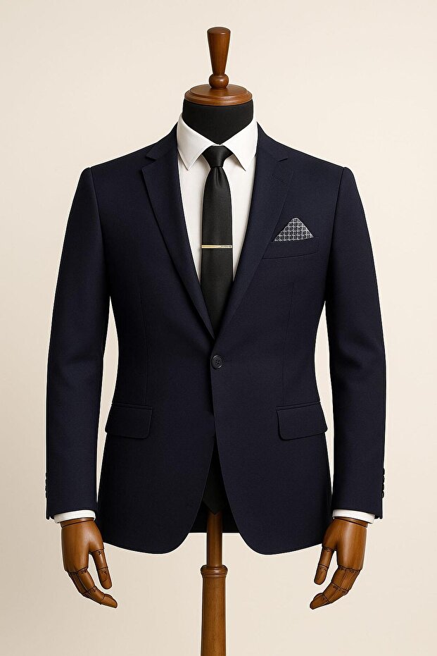 Men's italian cut single button blazer jacket classic and modern elegance