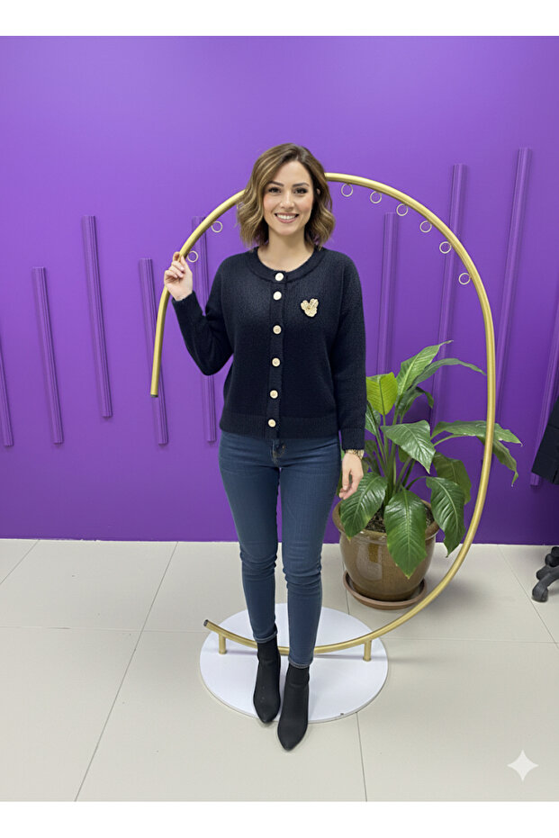 ANGORA BROŞLU CEKET - 3