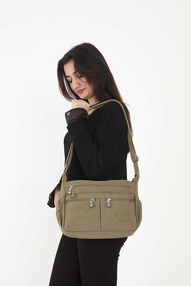 حقيبة كتف مجعدة - 4