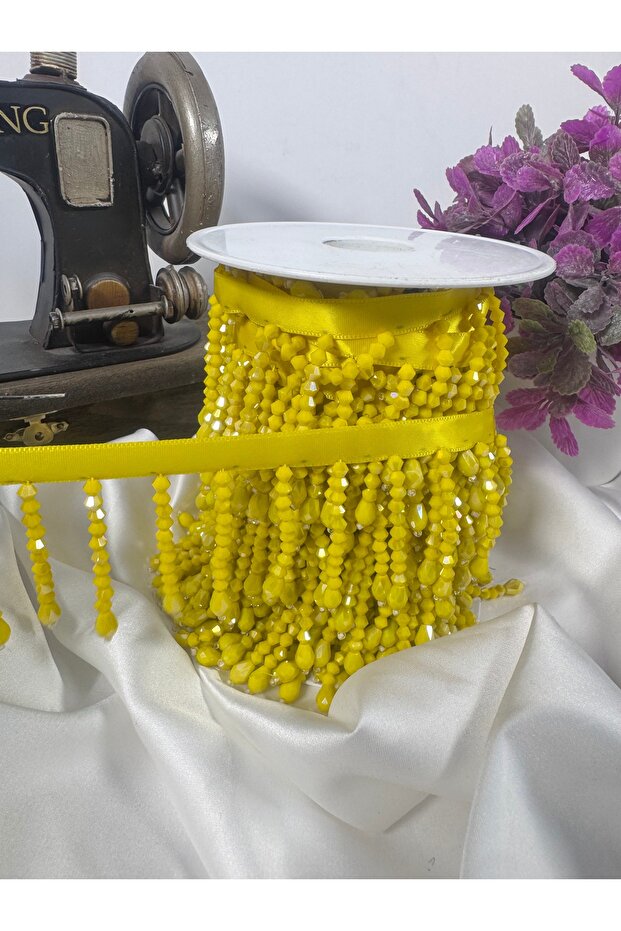 Ribbon Crystal Bead 1cm on Satin Ribbon (5.5cm)