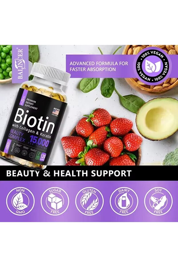 American biotin supports hair, skin, and nails