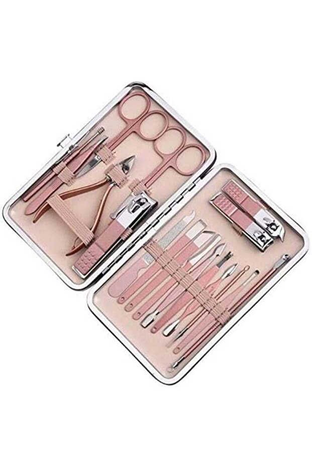 Manicure Set, 18 in 1 Professional Stainless Steel Nail Tools, Pedicure Kit Grooming Kit & Nail Clip