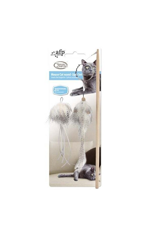 Classic Comfort Mouse Cat Wand Set