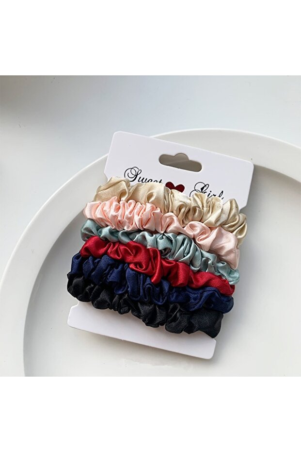 Set de 6 elastice de păr, multicolore - 2