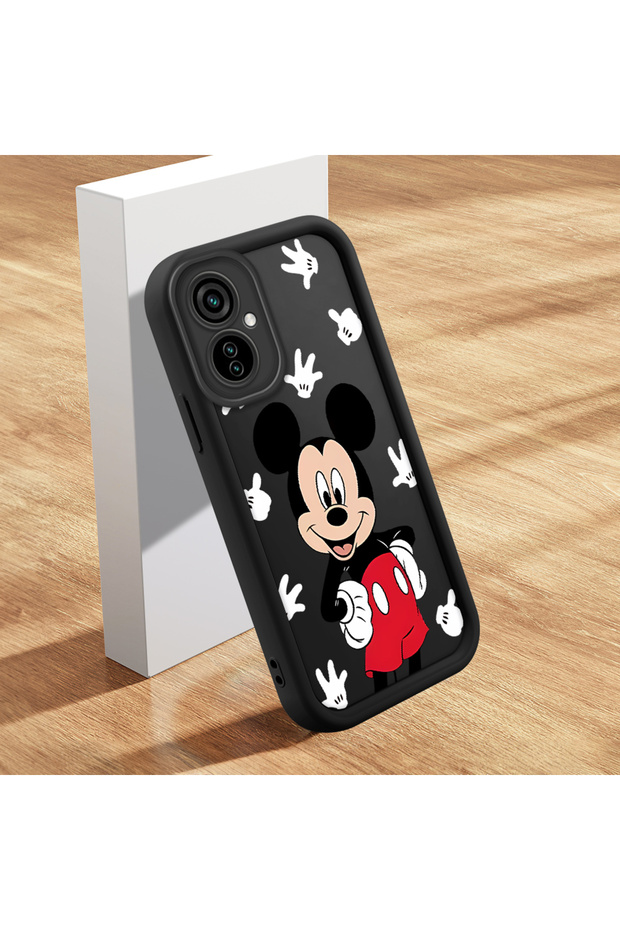 Black Silicone Shockproof Phone Case with Cartoon Pattern Compatible with Tecno Camon 19 Neo