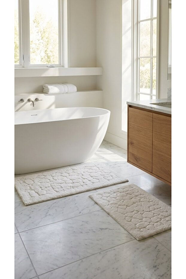 Tufting Stone 2'li Banyo Paspas Takımı - 1