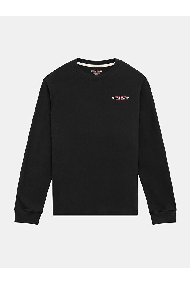 Jeans Siyah Erkek T-Shirt M4YI54K8HM0JBLK GJ LS CN SLIM AMERI - 1