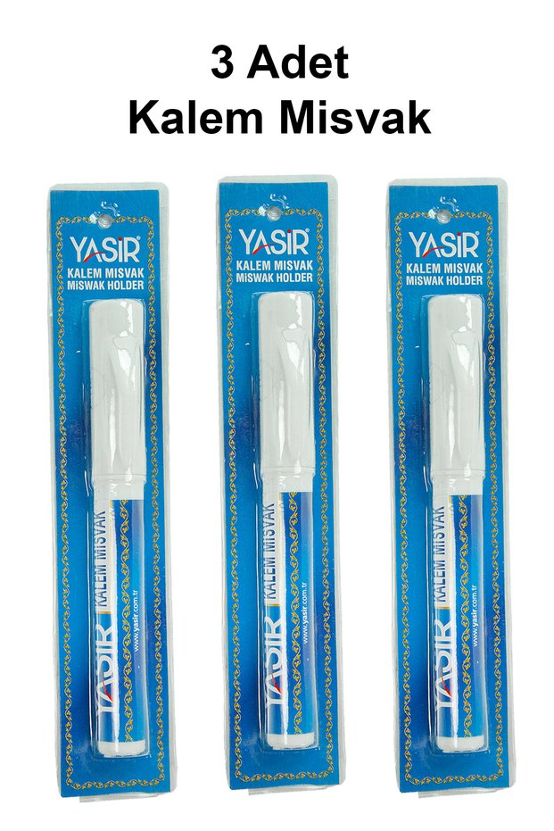 3 Pieces of Natural Miswak with Pen Cover – Vacuum-Packed, Portable and Hygienic
