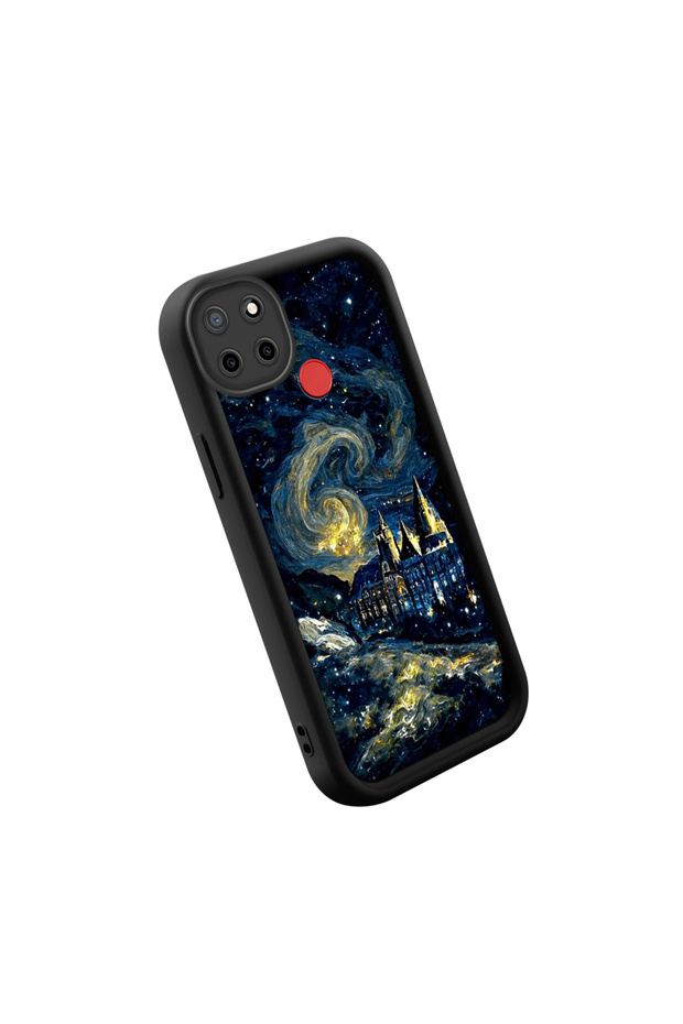 حافظة سيليكون سوداء متوافقة مع نمط السماء الساحر من Realme C25 - 3