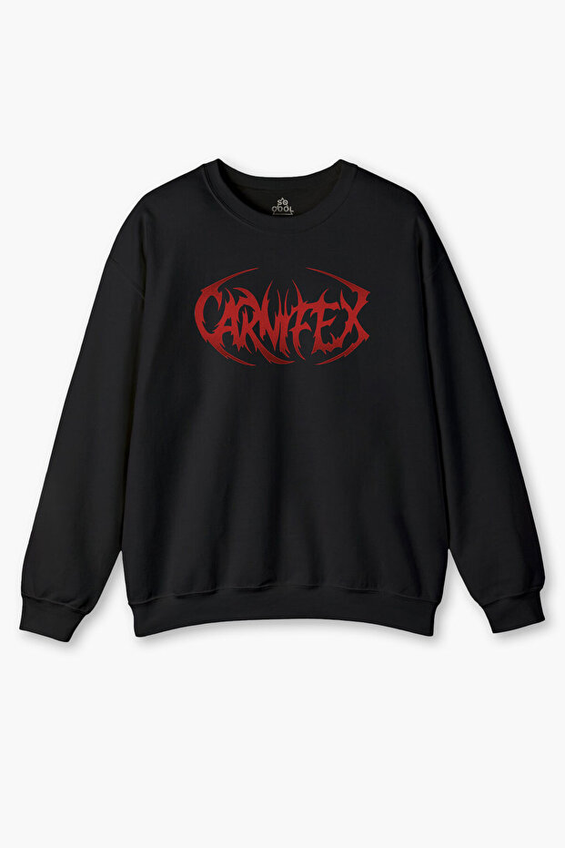 Carnifex Printed Sweatshirt Metal Music Unisex Regular Fit Black Sweat