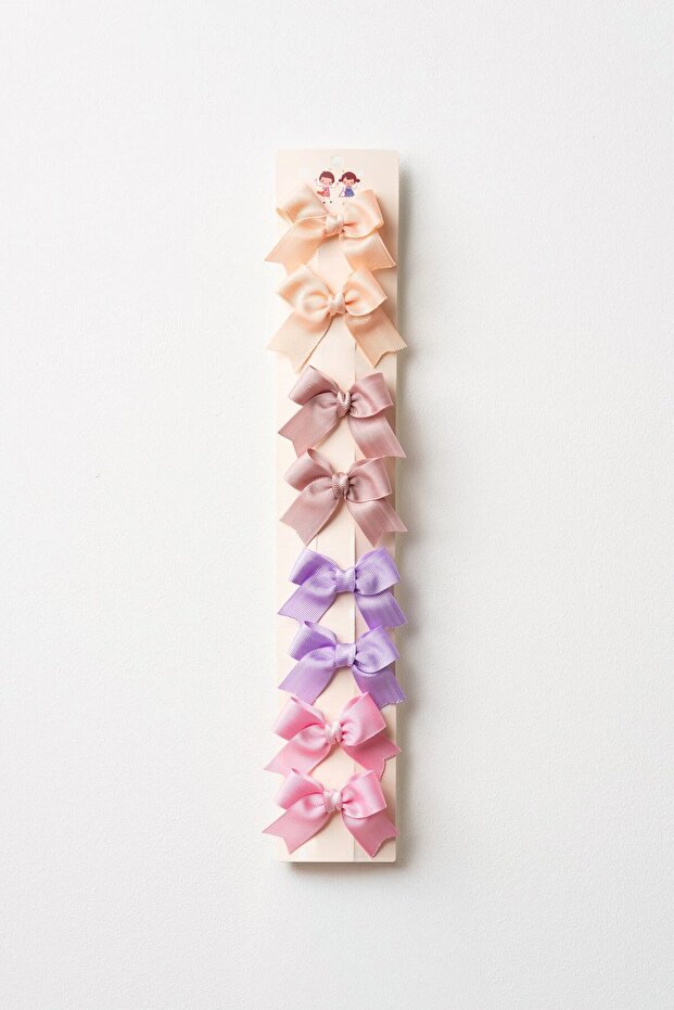 Set of 8 Grosgrain Ribbon Bow Clips