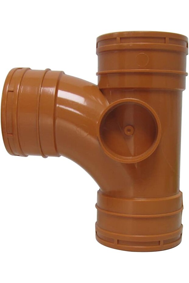 وصلة أنابيب UPVC حمراء (4 بوصة، TEE) - 1