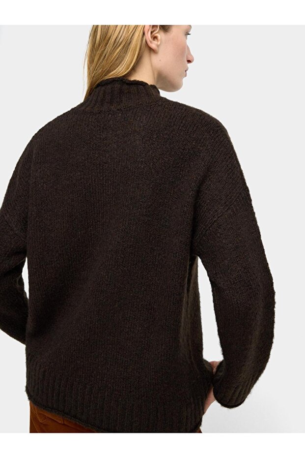 Düğme Detaylı Örme Kazak - 4