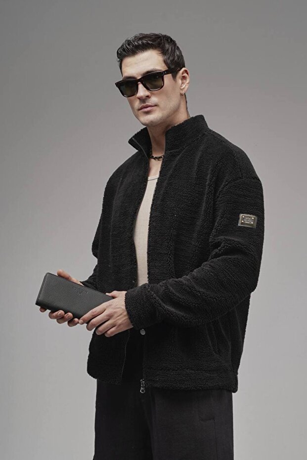 Trend Biz Oversized Mock Neck Zipper Closure Unisex Plush