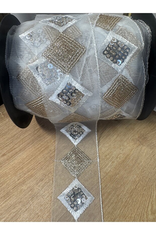 tül üzeri pulpayet şerit - 3