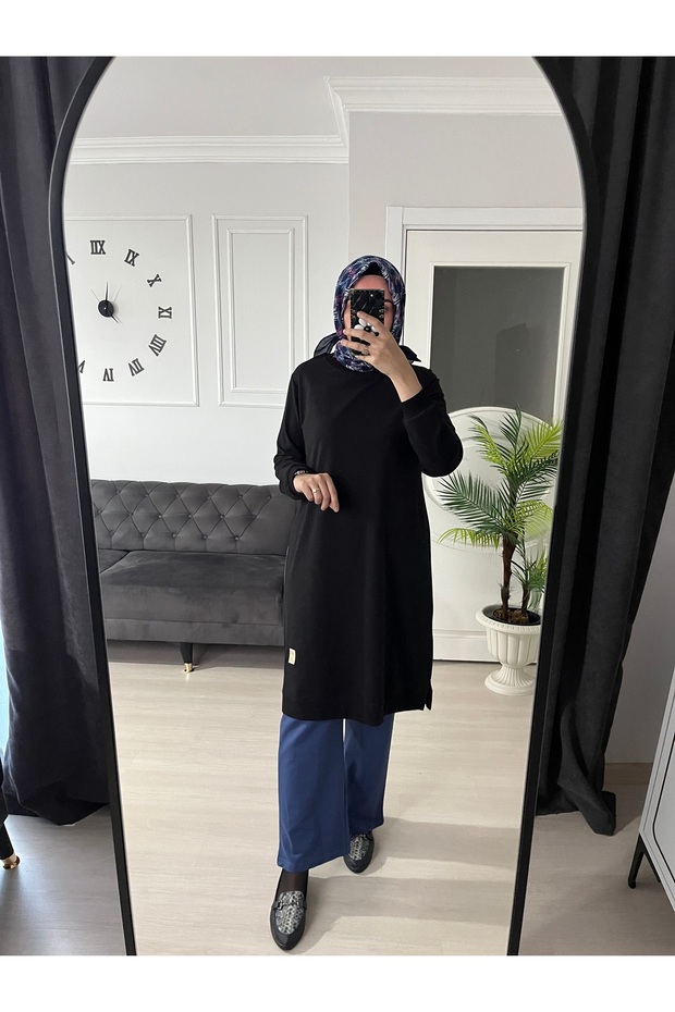 Tek Renk Basic Tunik 85 CM - 3