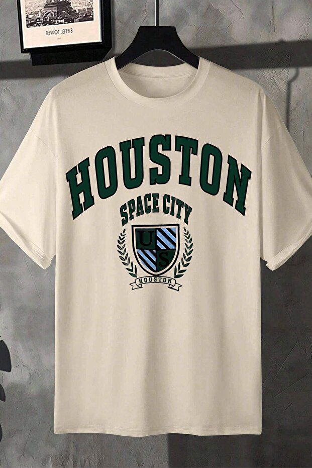 Unisex Houston Space City Printed Design T-shirt
