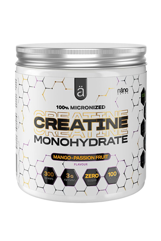 نانو كرياتين مونوهيدرات المانجو والباشن فروت 300جم-NANO SUPPS Creatine Monohydrate