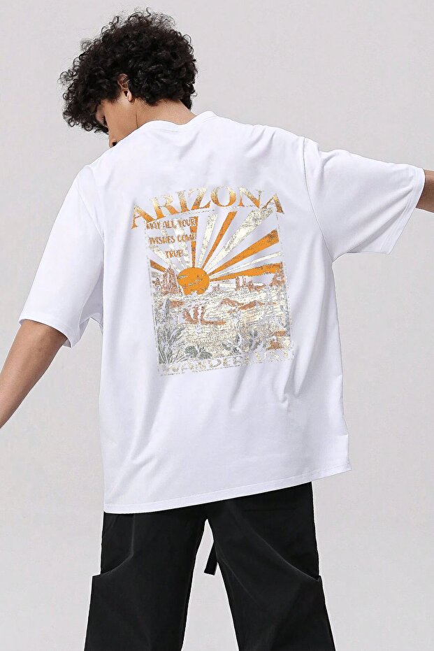 Unisex Back Printed Arizona Oversize T-shirt