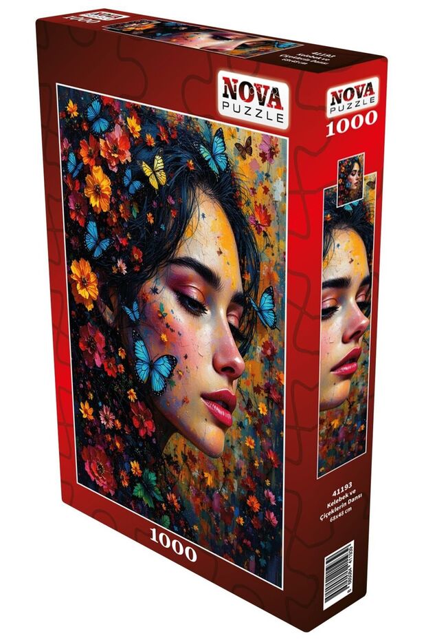 1000 Piece Dance of Butterflies and Flowers Puzzle