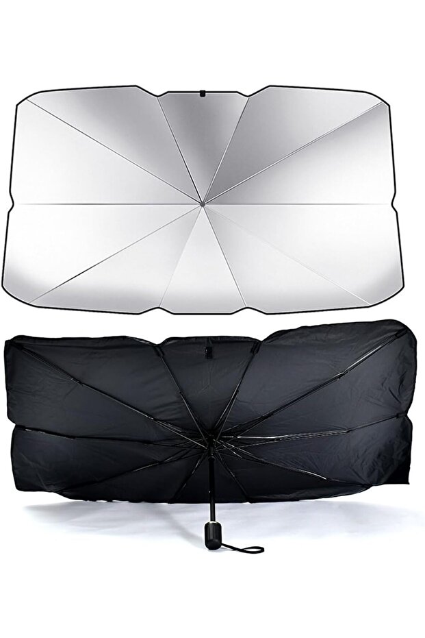Car Windshield Sun Shade Umbrella, Sunshade with Reflective, Universal Fit Front Window Sun Blocker