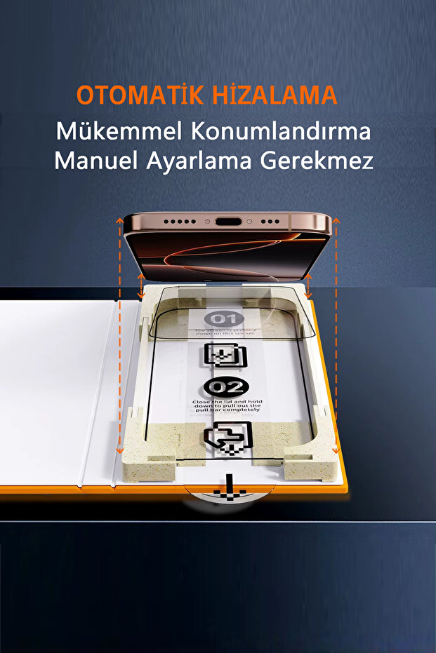 واقي شاشة شفاف يغطي الشاشة بالكامل متوافق مع آيفون 15 برو مع جهاز سهل التركيب من ماجيك بوكس - 3
