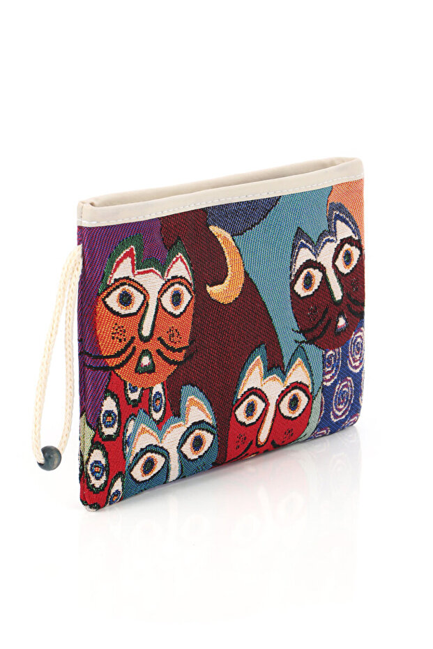 Cat Pattern Tapestry Wallet - 2