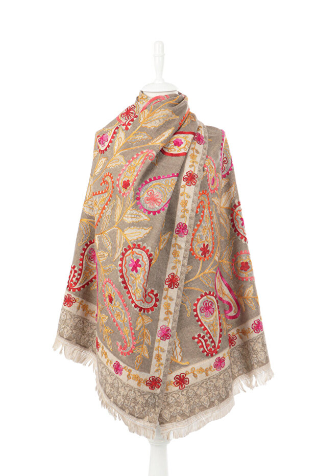 شال شتوي منقوش من مينك ماريمو - 1