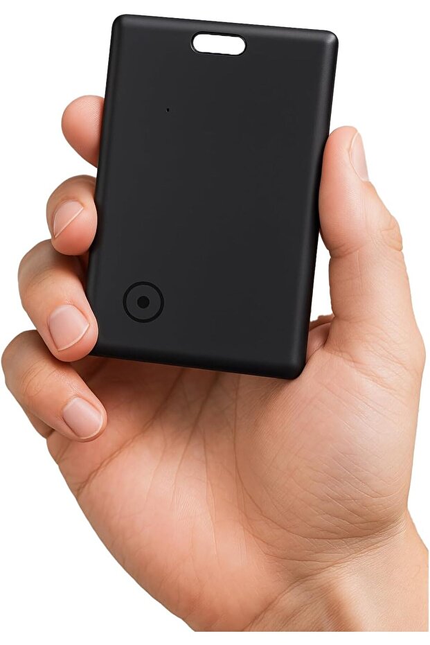 Ultra Thin Wallet Tracker Card for Apple Find My, 3mm Bluetooth Smart Locator Rechargeable Tracking Card for Wallet Passport Backpack, Black