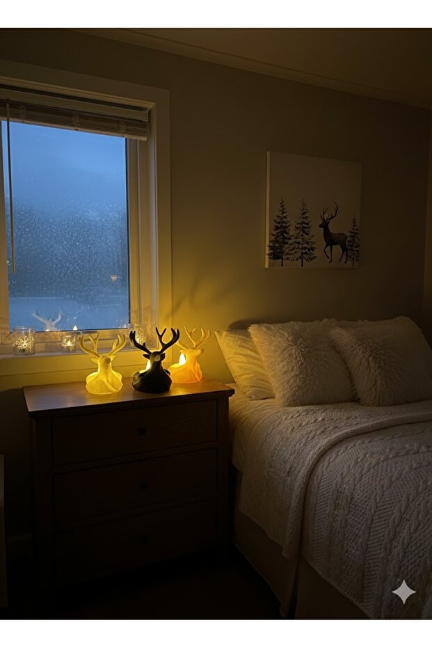 Geyik Led Mumluk Seti - 7