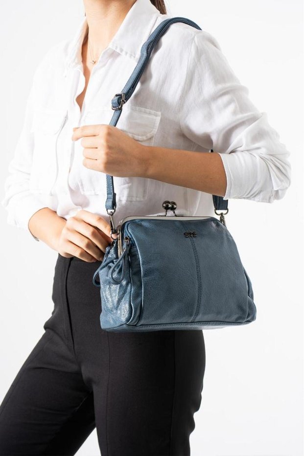 Y.Suni Leather Women's Messenger Scholarship Bag 24*20 cm Vegan Leather Crossbody Shoulder Bag