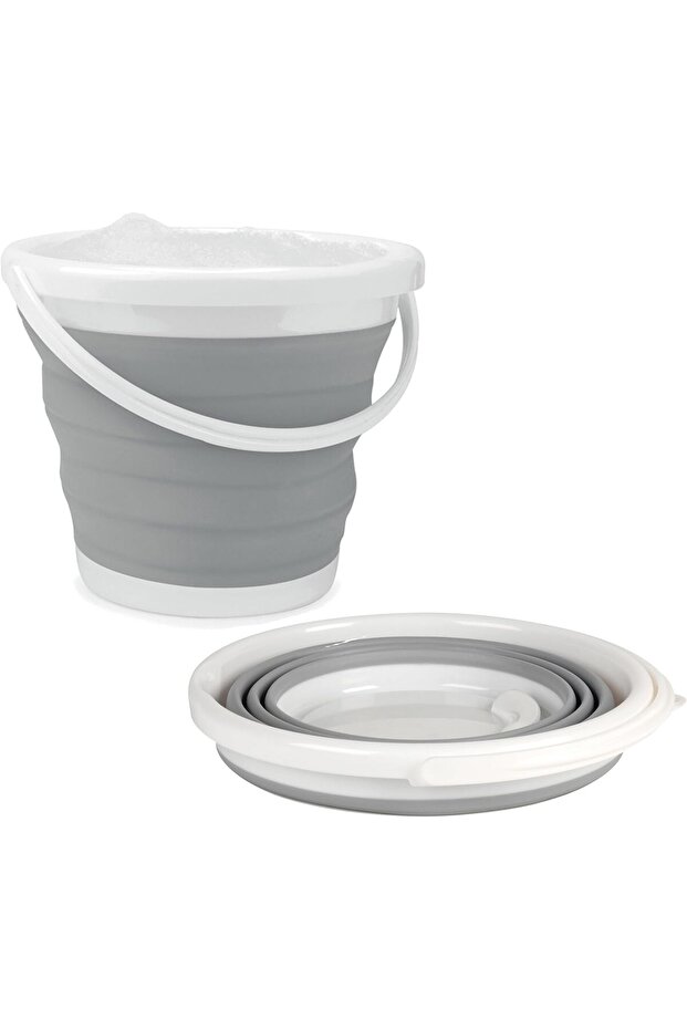 Collapsible Bucket 10L, Grey (LA028495GRY)