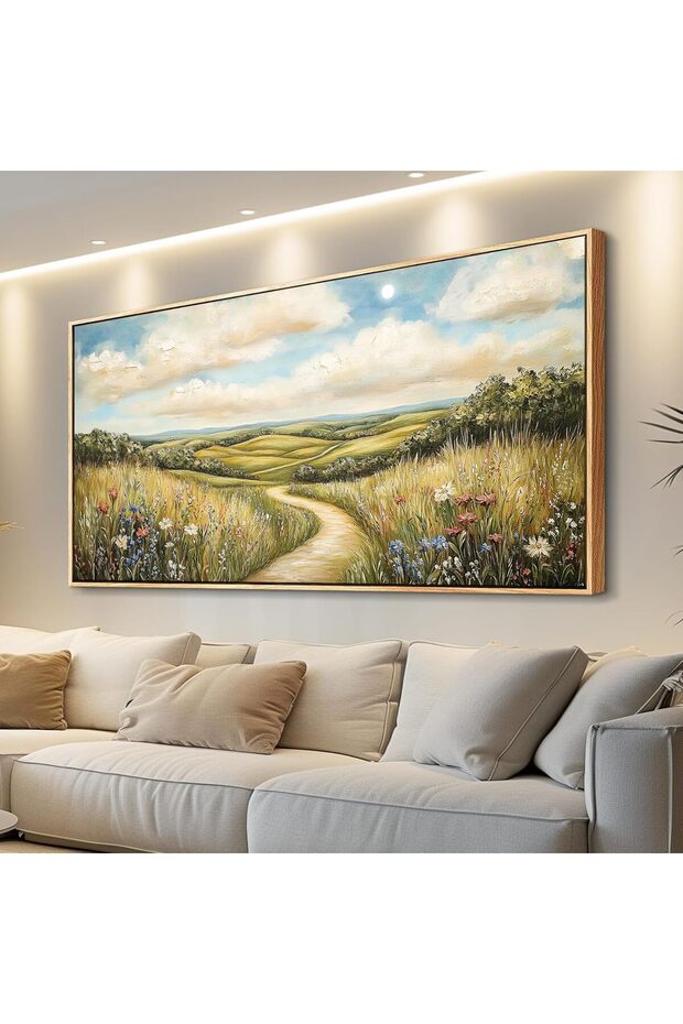 Beautiful 55x110 cm Framed Canvas Wall Art with Customizable Frame Decor