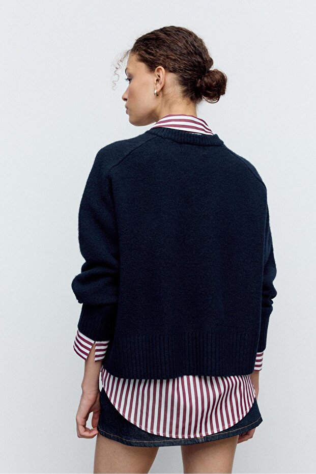 Basic yumuşak dokulu triko kazak - 4