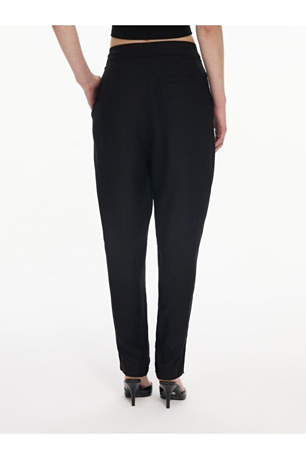 Düz Paça Regular Siyah Pantolon - 3