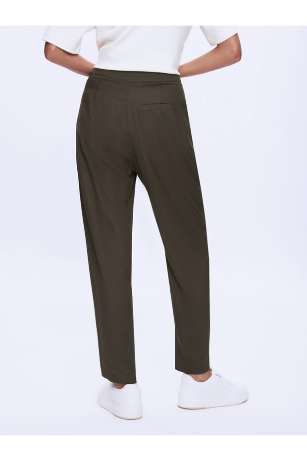 Düz Paça Regular Yeşil Pantolon - 3