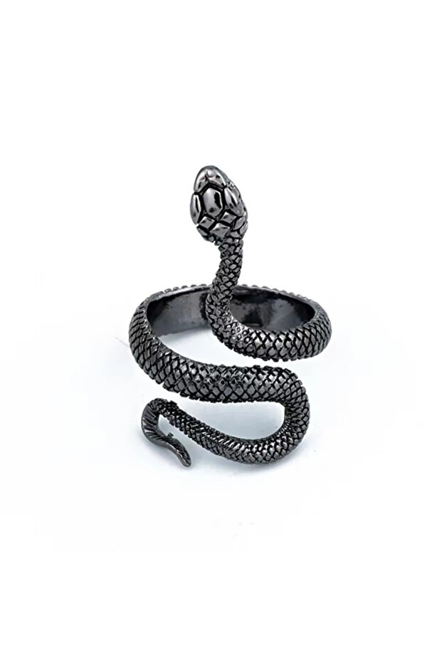 c Rings for Men Women Punk Goth Snake Ring Exaggerated Black Plated Gothic Adjustable Party Gift Je.