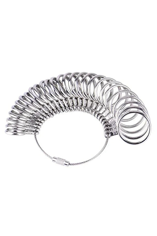 A Metal Ring Sizer Measuring Tool Set Gauge Mandrel Stick Finger Tool Jewelry Making Equipments Acc.