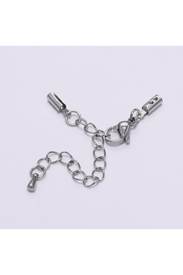 inner 2mm Round 5pcs/Lot 1-5mm Stainless Steel Cord Clips End Caps With Lobster Clasp Fit Leather Co