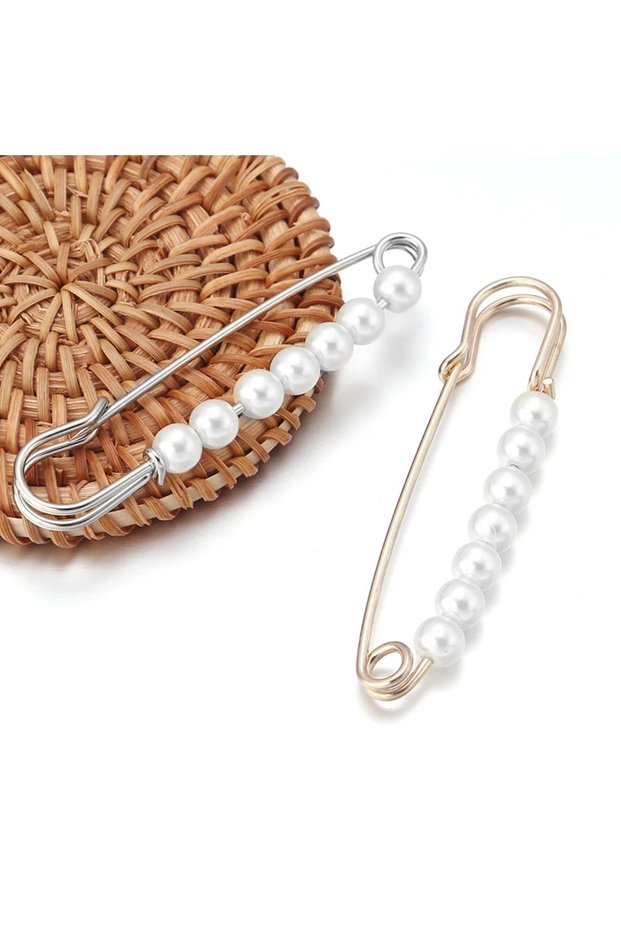 2pcs-mix 2pcs Brooch Anti-exposure Waistband Fixing Buckle Anti-pearl Safety Pin Multifunction Brooc