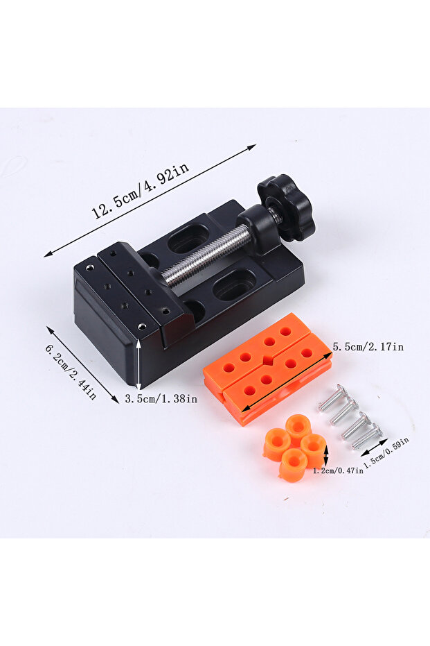 J230740 Mini Bench Vice Clamp Set Drill Flat Press Vice Table Vise for Jewelry Nuclear Clip On DIY S