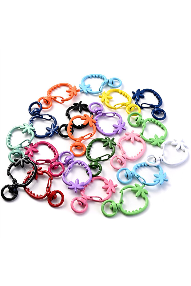5pcs random mix 5pcs 23x36mm Strawberry Lobster Clasps Openable Snap Buckles Clasps Hooks Keychain F