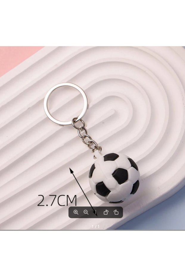A1 Simulation Football Basketball Volleyball Tennis Rugby Keychain PVC Creative Mini Key Ring Backpa